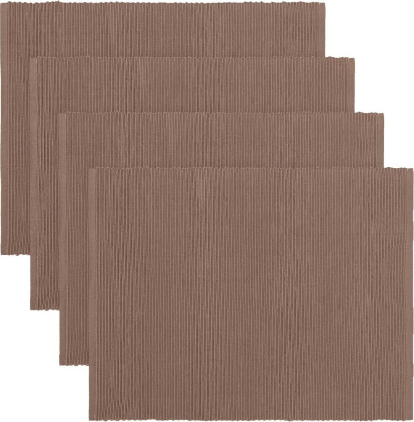 Linum Uni bordbrikke 35x46 cm 4-pk Mørkebrun