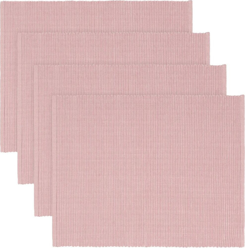 Linum Uni bordbrikke 35x46 cm 4-pk Pudderrosa