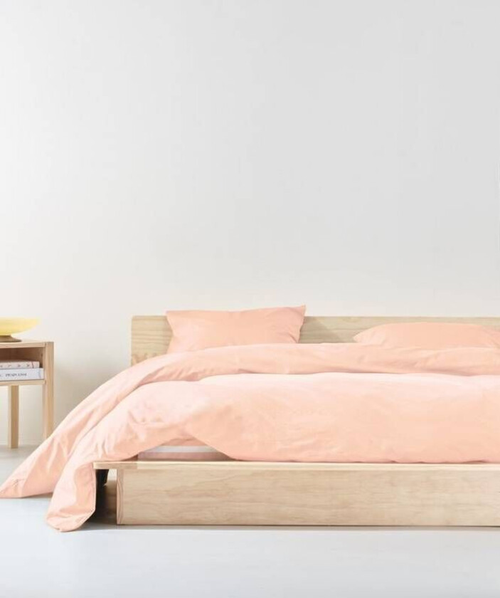 ZACK PERCALE sengesett dobbeltseng - økologisk Blek fersken