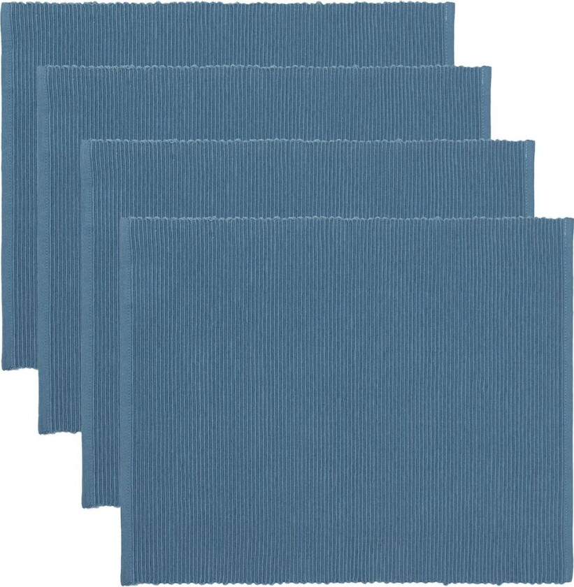Linum Uni bordbrikke 35x46 cm 4-pk Dyp havblå