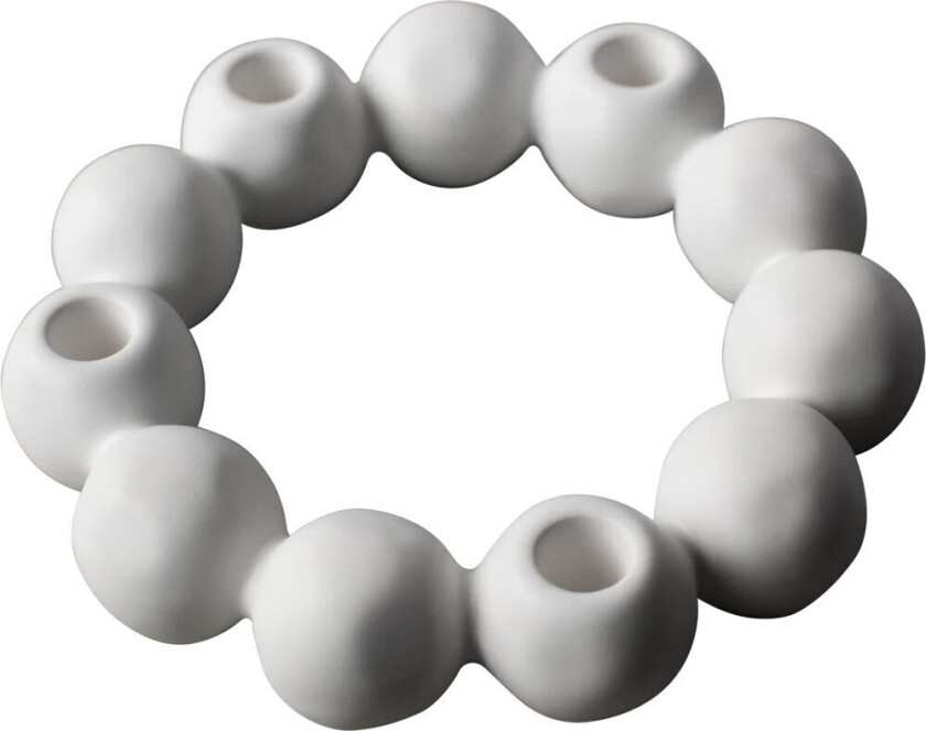 Bright lysestake Ø27 cm White