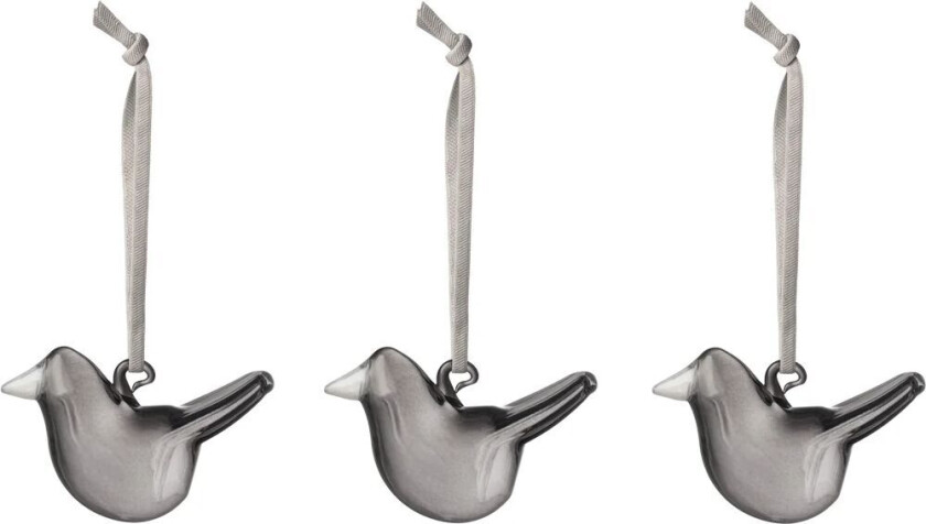 iittala glassfugl 3-pk Grå