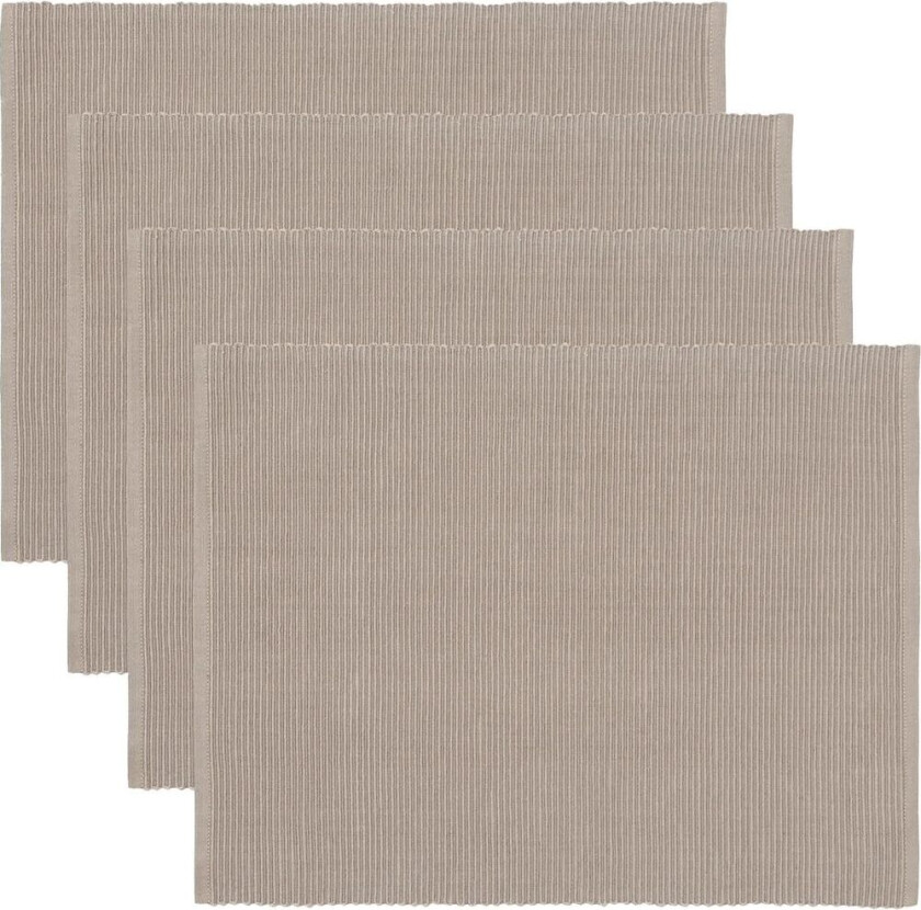 Linum Uni bordbrikke 35x46 cm 4-pk Brun