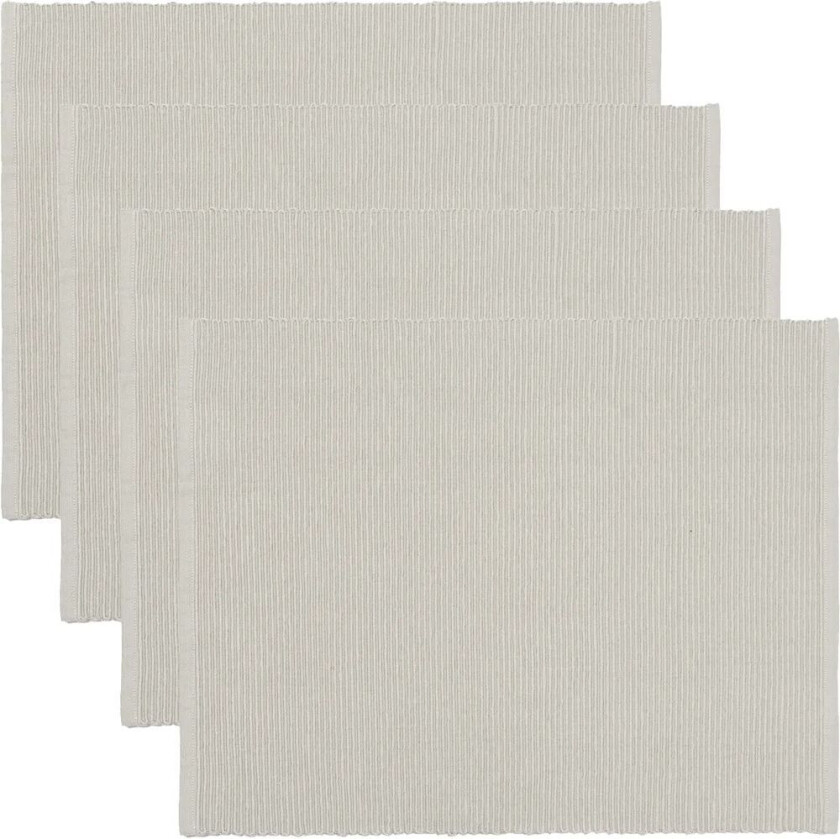 Linum Uni bordbrikke 35x46 cm 4-pk Lysegrå