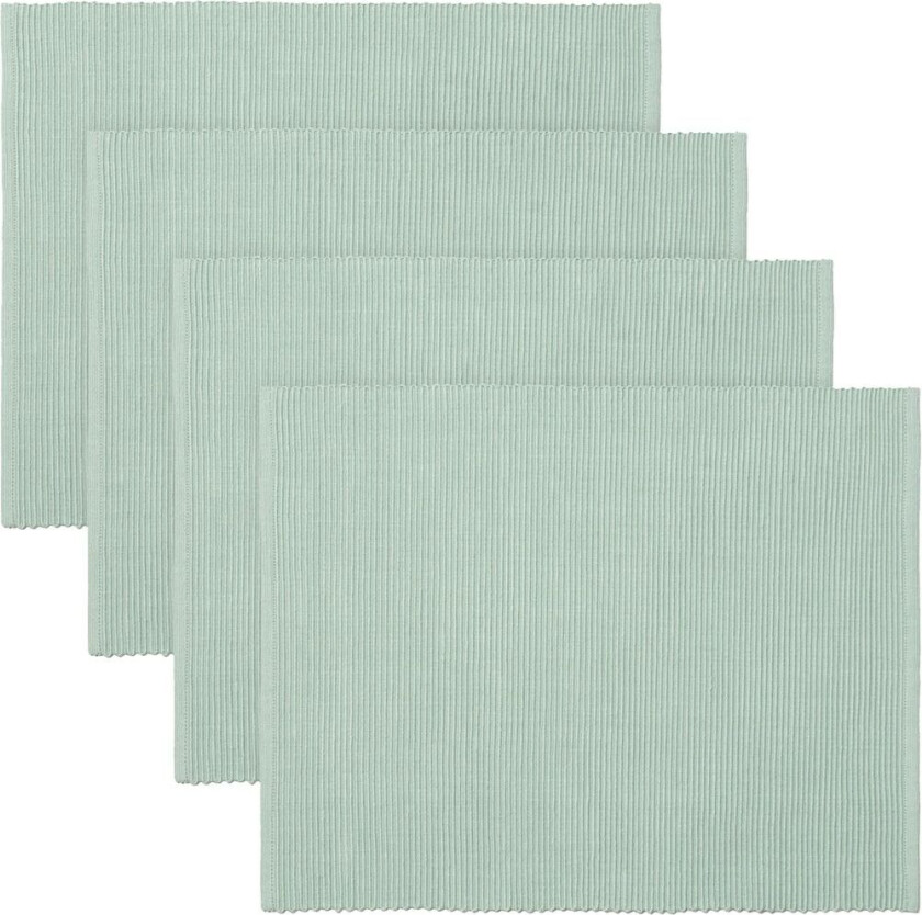 Linum Uni bordbrikke 35x46 cm 4-pk Lys isgrønn