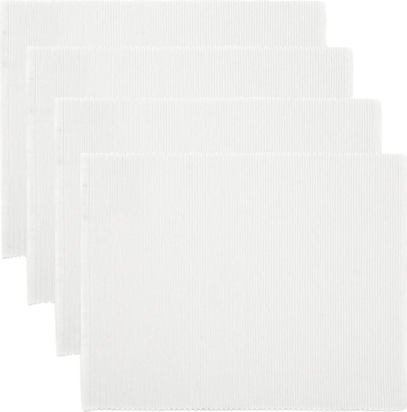 Linum Uni bordbrikke 35x46 cm 4-pk Hvit