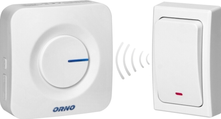 Orno Ondo Ac Batterifri Trådløs Ringeklokke, Hvit