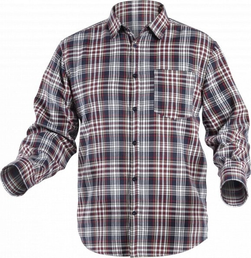 Hogert Arbeidsskjorte Iller Navy Og Rød Størrelse Xxl