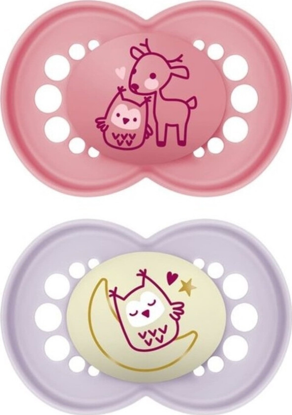 Mom-16+ Pacifier Orginal Night Planet Love, Baby Girl