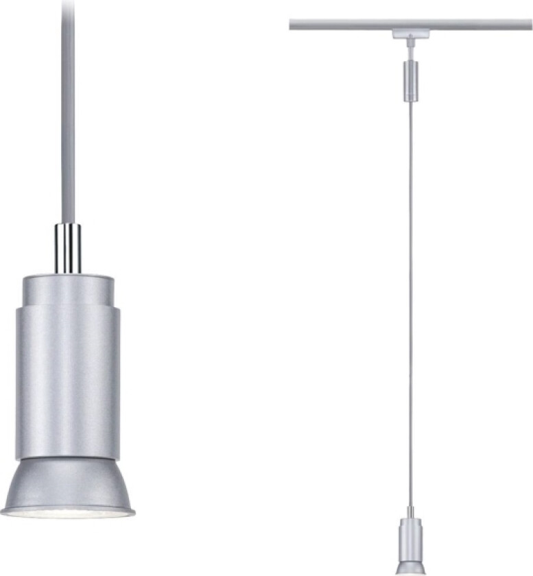 Runa Højvolt-Skinnesystem-Lampe, Pendullampe Urail Gu10 Krom (Mat)