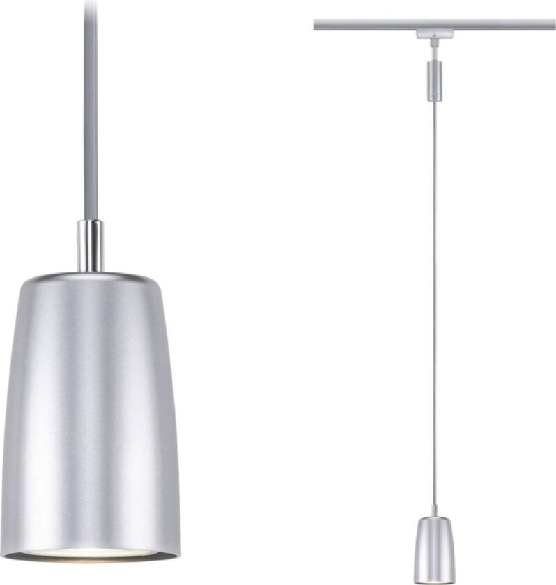 Højvolt-Skinnesystem-Lampe, Pendullampe Urail Gu10 Krom (Mat)