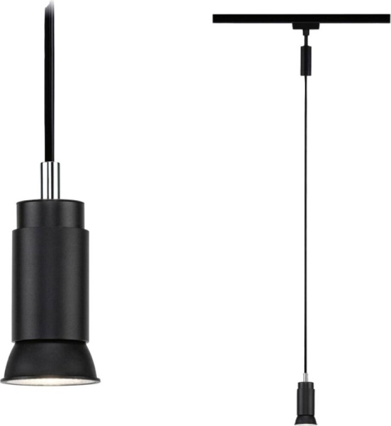 Runa Højvolt-Skinnesystem-Lampe, Pendullampe Urail Gu10 Sort (Mat)