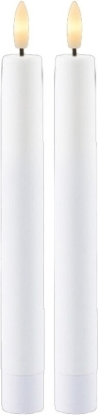Sirius Sille Rechargeable Dinnercandle Midi 2 Pcs Set , White Ø2x20cm