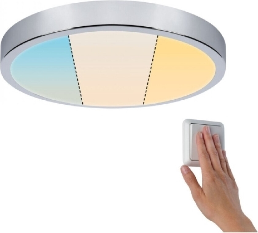 Aviar, Rund, Tak, Kromfarget, Hjem, Kontor, Plast, Ip44