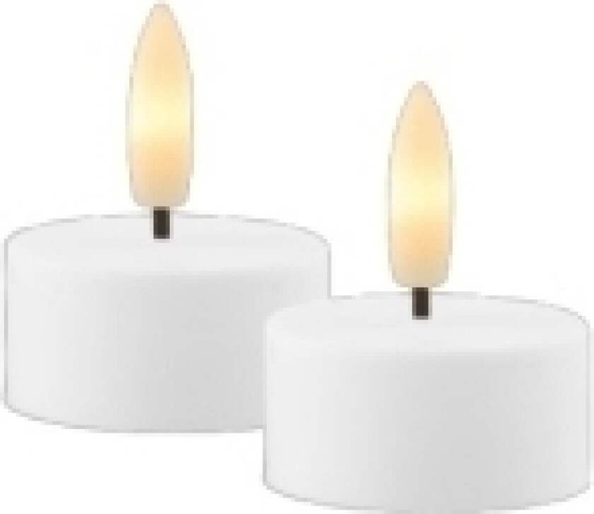 Sirius Sille Rechargeable T-Light 2 Pcs Set, Ø4xh2,2Cm, White