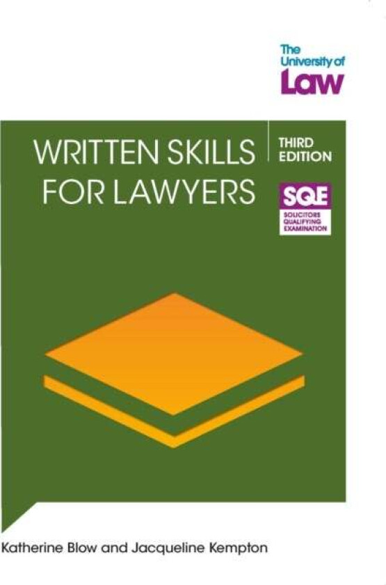 Written Skills for Lawyers 3e av Katherine Blow