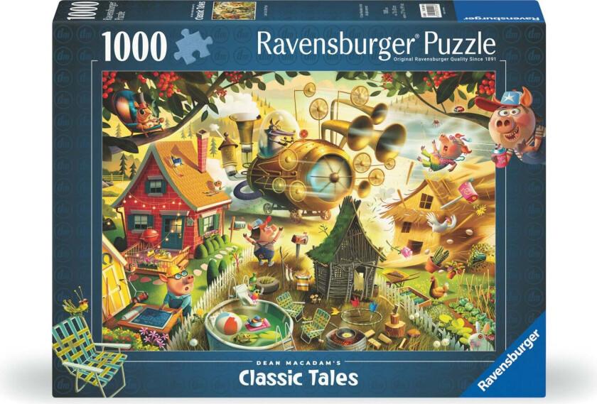 Puslespill 1000 Se Opp Små Griser Ravensburger