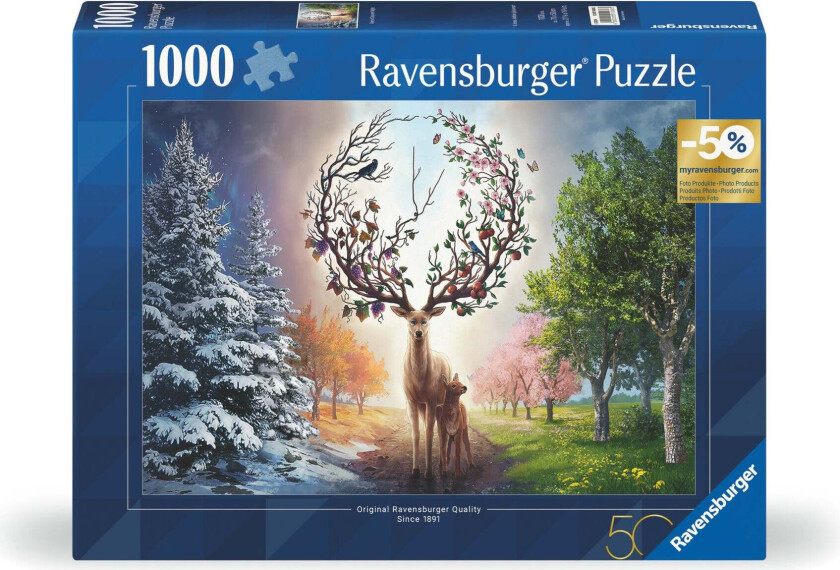 Puslespill 1000 Magisk Hjort Ravensburger