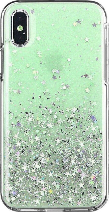 Star Glitter Skinnende Deksel Med Glitter Til Samsung Galaxy A42 5G Grønn