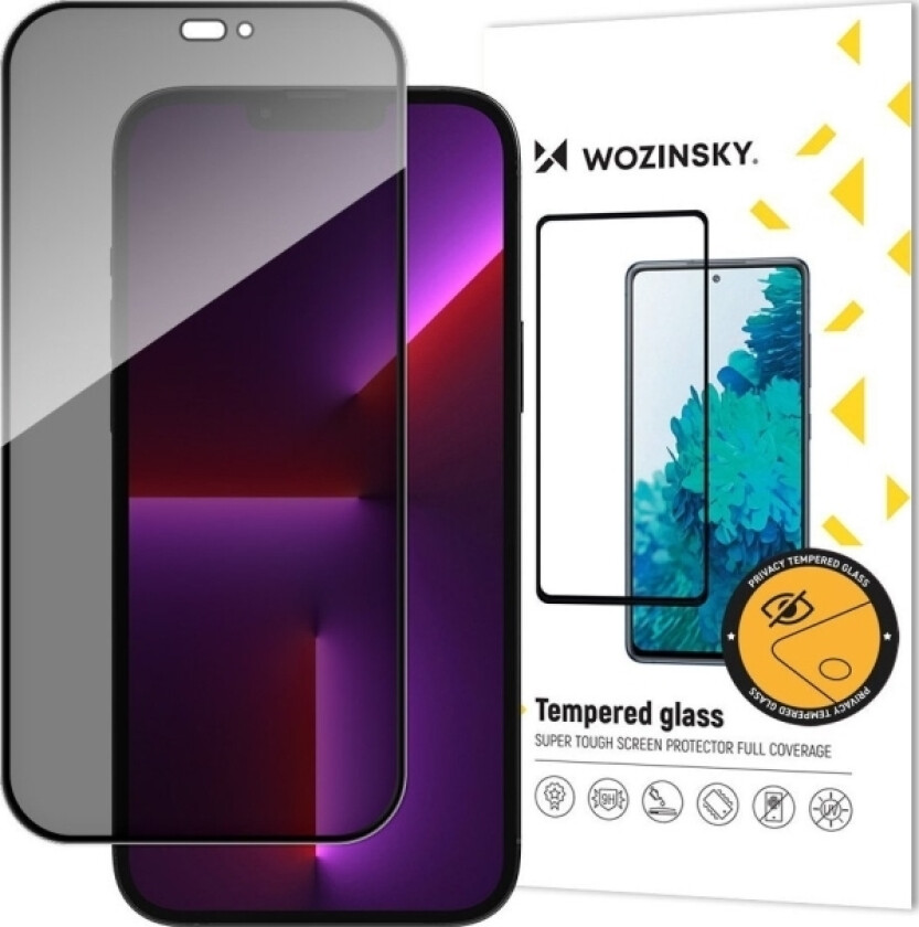 Privacy Glass Med Anti Spy Filter For Iphone 15 Pro Privacy Glass - Sorter