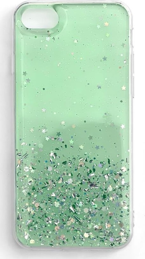 Star Glitter Skinnende Deksel Med Glitter Til Samsung Galaxy M51 Grønn