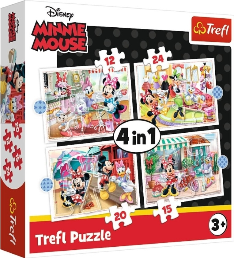 Pussel 4-I-1 Minnie Med Venner / Disney 34355