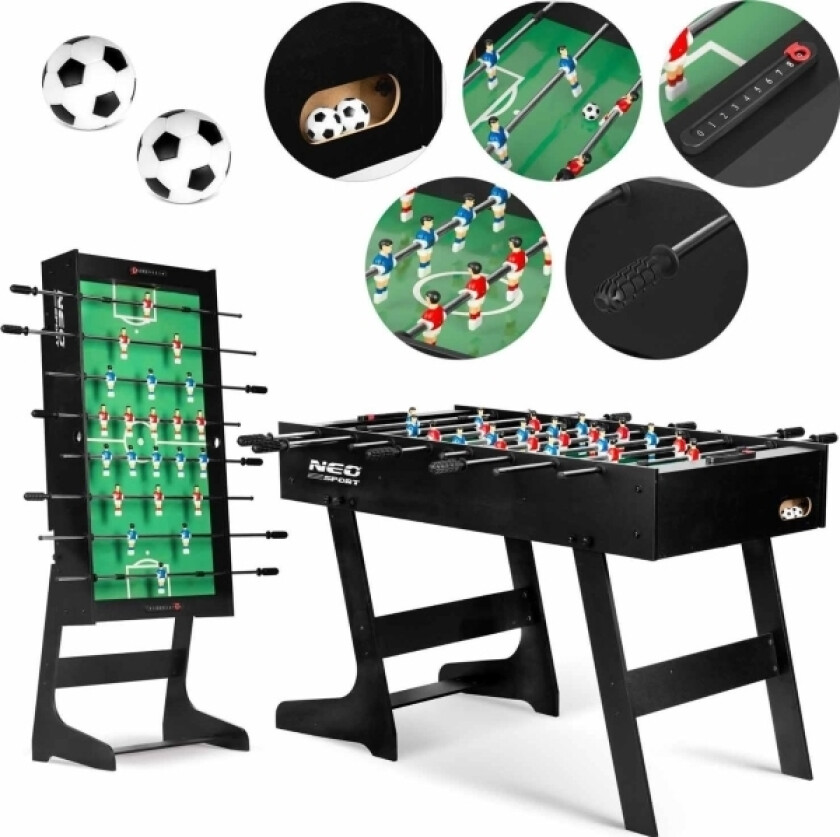 Foosball Table, Black 121 X 61 X 80 Cm (Ns-803)