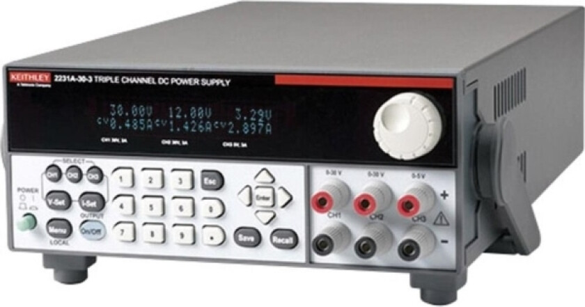 2231A-30-3 Laboratoriestrømforsyning, Indstillelig 0 - 30 V 0 - 3 A 195 W Antal Udgange 3 X
