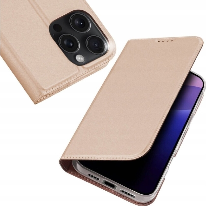 Etui Dux Ducis Skin Pro På Iphone 16 Pro Max Med Klapp Og Skjerm På Kartet - Róowe