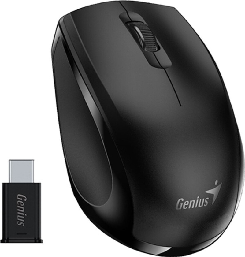 Trådløs Mus, Genius Nx-8006S Type-C, Svart, Optisk, 1200Dpi