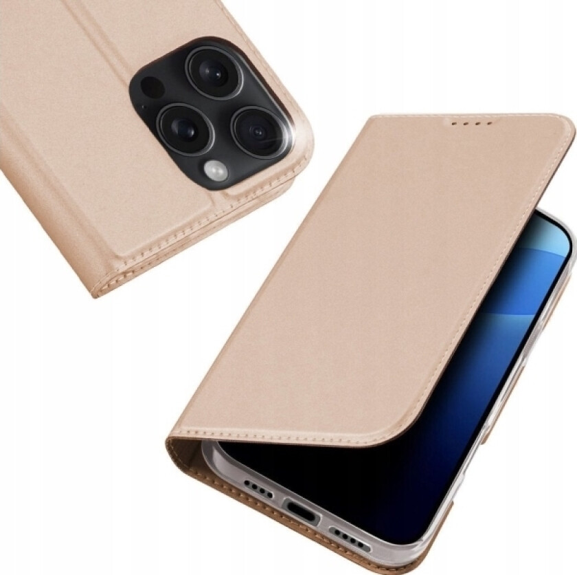 Etui Dux Ducis Skin Pro På Iphone 16 Pro Med Klapp Og Skjermkort - Róowe