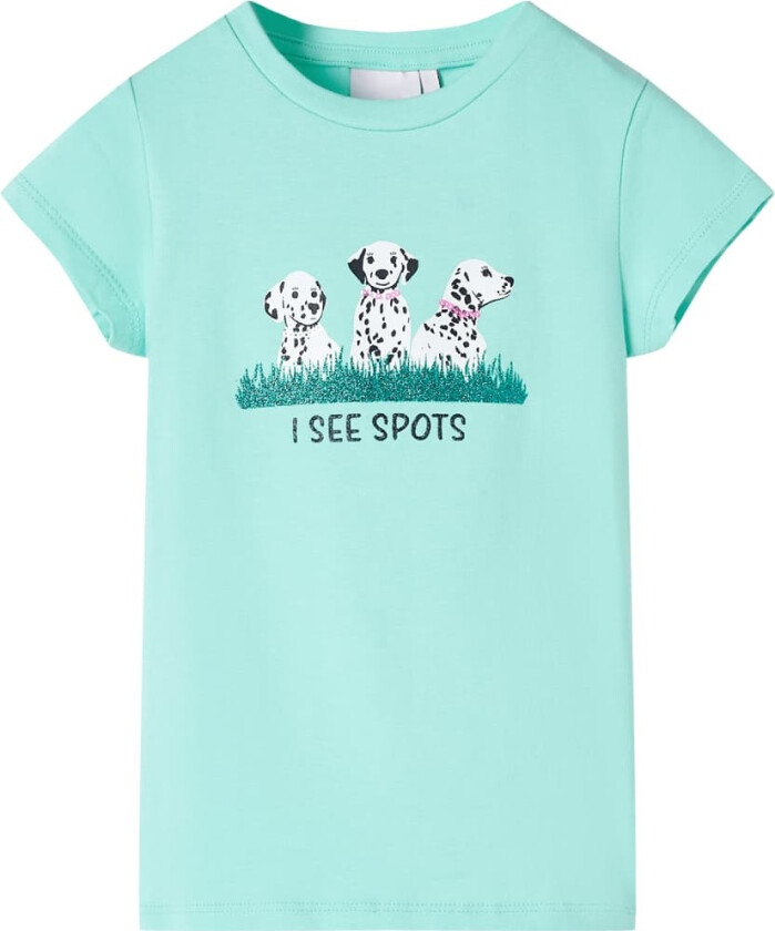 T-skjorte for barn lysemynte 128