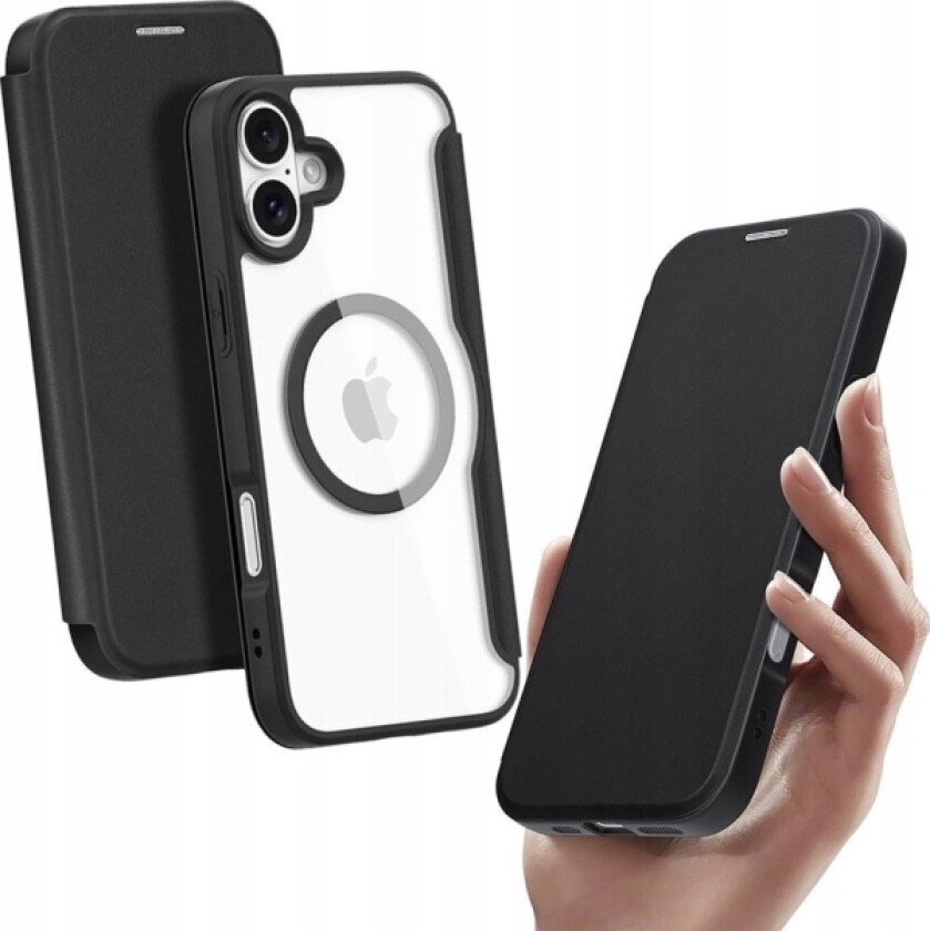 Etui Dux Ducis Skin X Pro Na Iphone 16 Plus Z Magsafe I Klapk - Svart