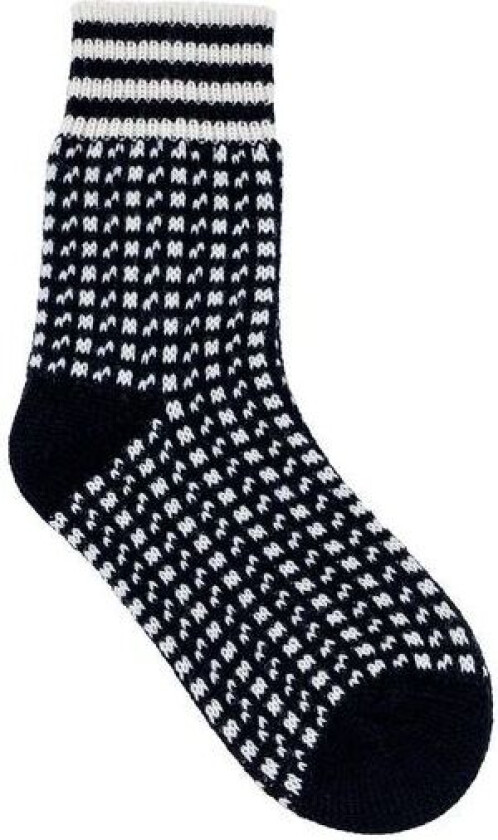 Raggsokker, Islender, Sort/hvit Str 35-38