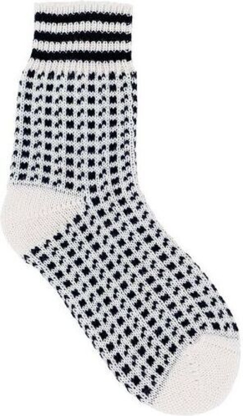 Raggsokker, Islender, Hvit/sort Str 35-38