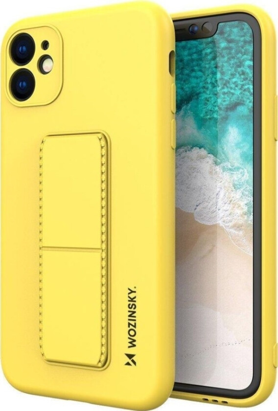 Kickstand-Veske Fleksibelt Silikonetui Med Stativ Til Samsung Galaxy A72 4G Gul