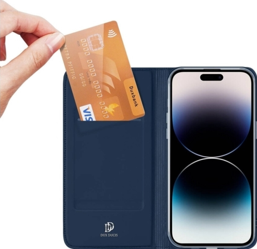 Mobilveske Med Kortspor Dux Ducis Iphone 15 Pro Max Wallet Skin Pro, Blå
