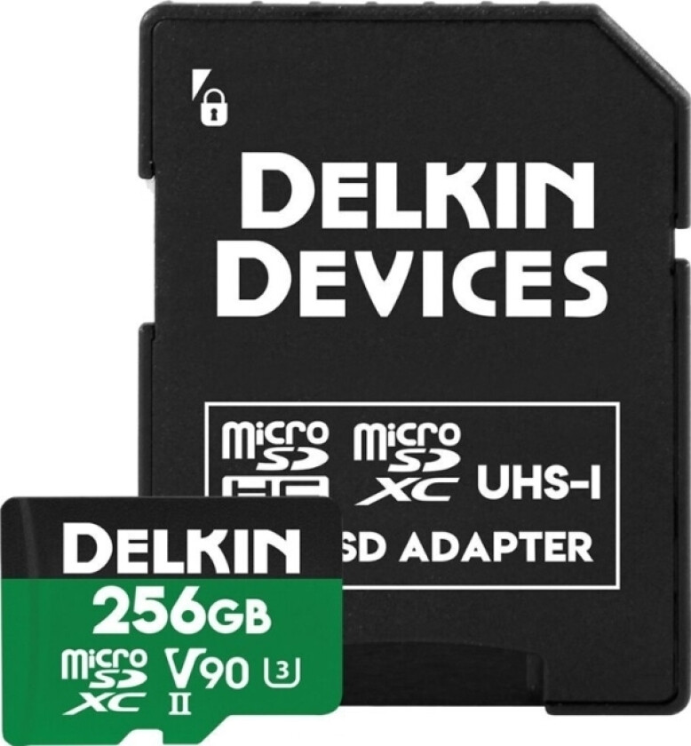 Minnekort Delkin Micro Sd Power 2000X Uhs-Ii (V90) R300/W250 256Gb