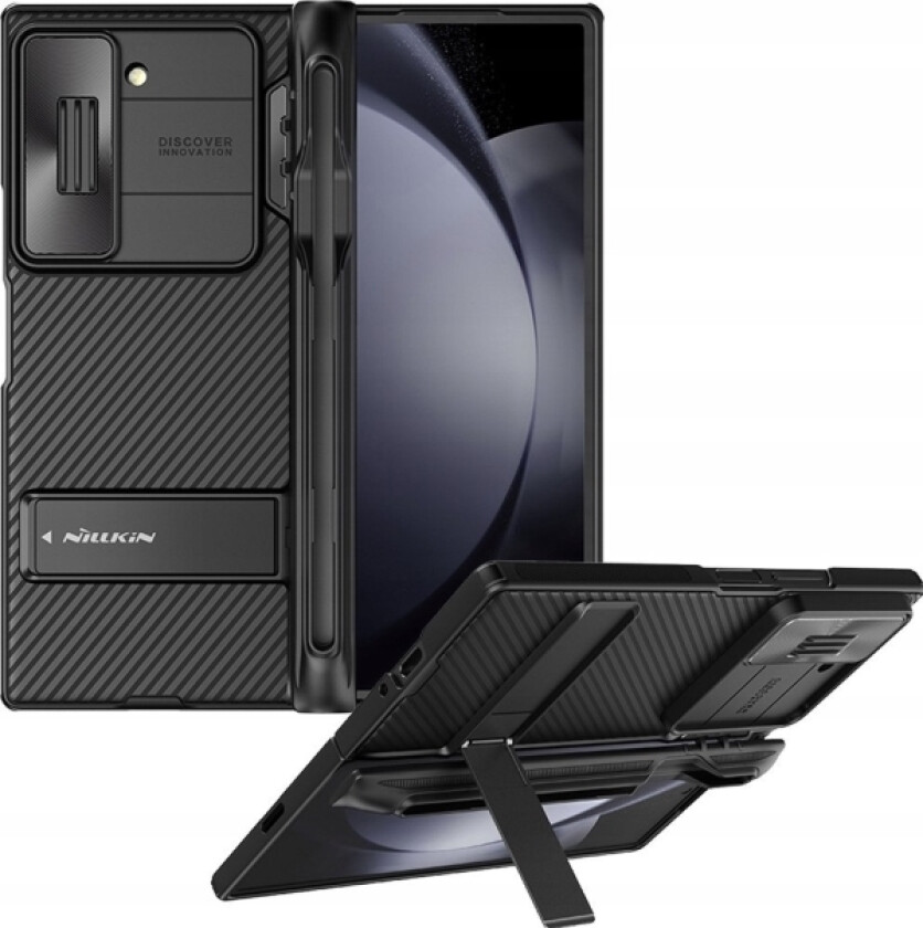 Nillkin Camshield Fold-Deksel Til Samsung Galaxy Z Fold 6 5G Med Stylusholder - Svart