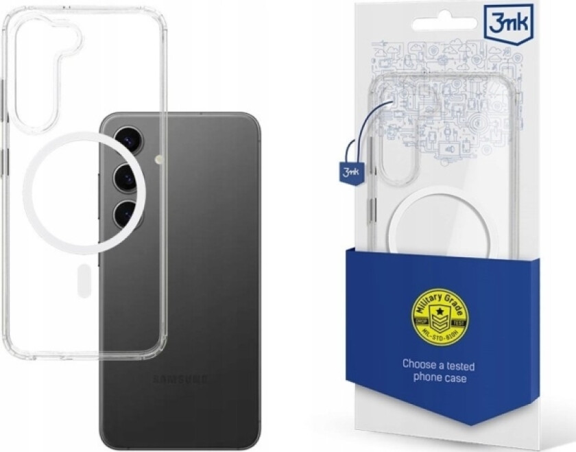 3Mk Magcase-Deksel Med Magnetmodul Til Samsung Galaxy S23+ - Gjennomsiktig