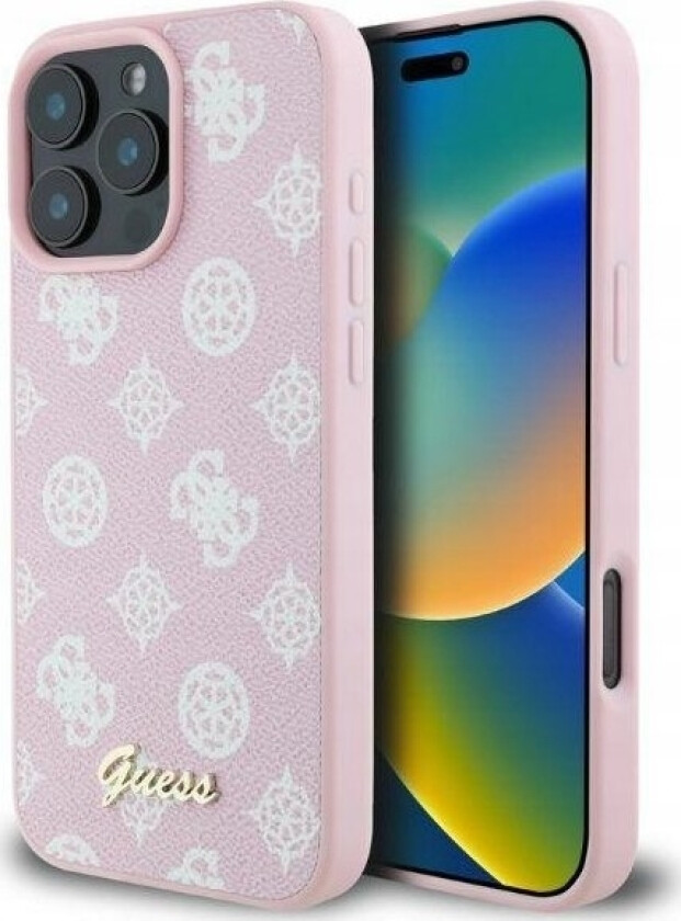 Guhmp16xpgpysp Iphone 16 Pro Max 6.9" Rózowy/Pink Hardcase Peony Script Magsafe