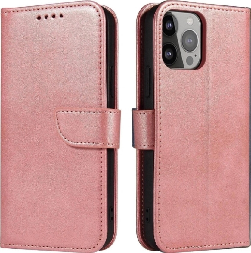 Magnetveske Til Samsung S24 Plus Med Klaff Og Lommebok - Rosa