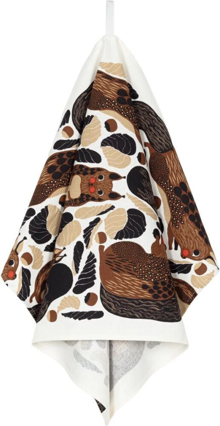 Kurre kjøkkenhåndkle 43x70 cm White-brown-black-red