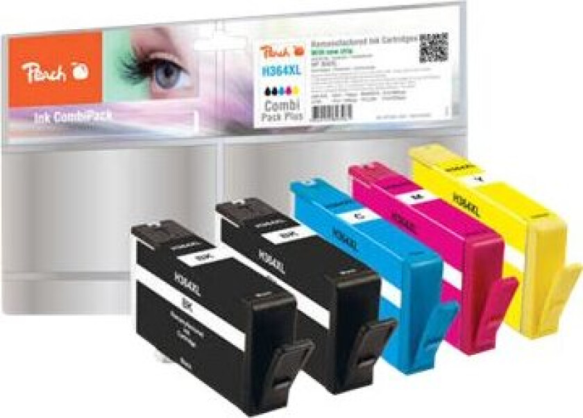 Spar Pack Plus - 5-Pack - Xl-Størrelse - Svart, Gul, Cyan, Magenta - Kompatibel - Blekkpatron (Alternativ For: Hp 364Xl) - For Hp Deskjet 35Xx