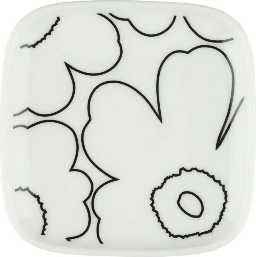 Piirto Unikko asjett 10x10 cm White-black