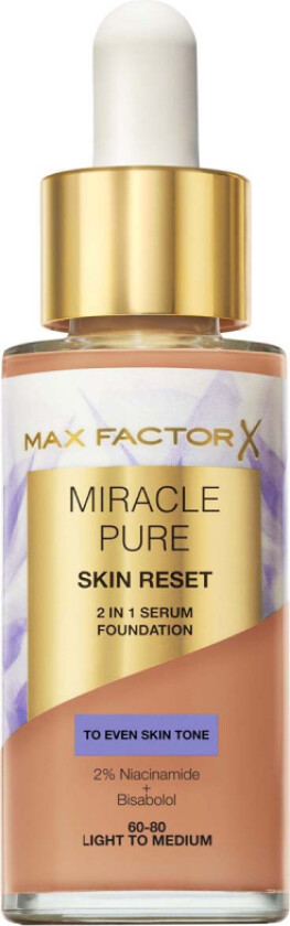 Miracle Pure 2in1 Skin Reset Serum Foundation 60-80 Light to Medium