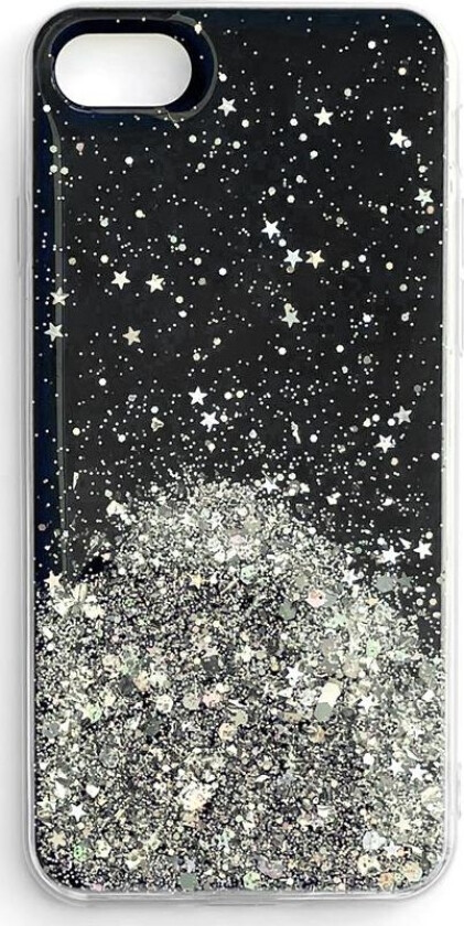 Star Glitter Shiny Deksel Med Glitter Til Samsung Galaxy A72 4G Svart