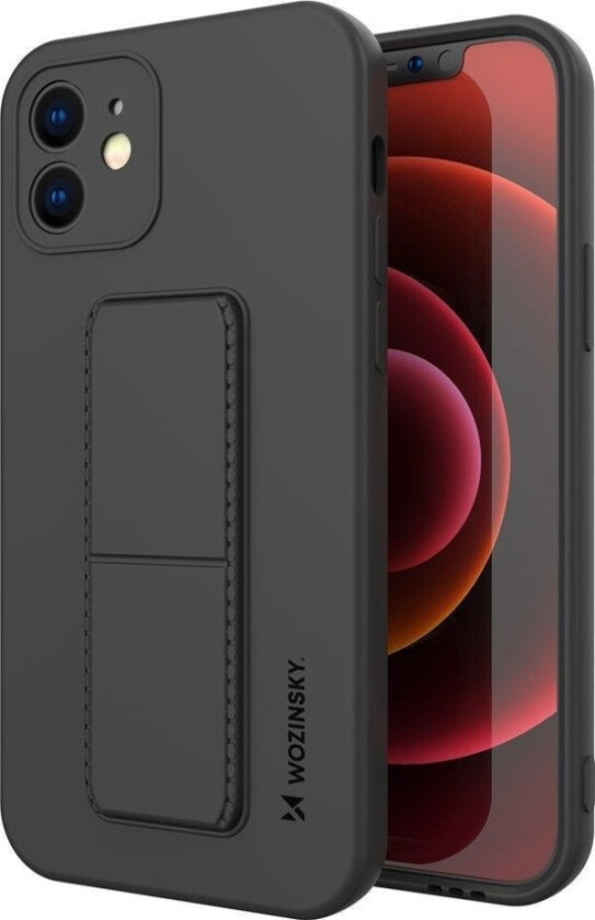 Kickstand Case Fleksibelt Silikondeksel Med Stativ For Iphone Xs Max Svart