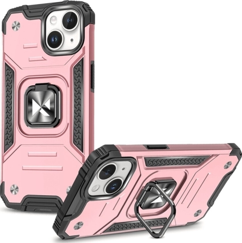 Ring Armor Armored Deksel Til Iphone 15 Pro - Rose Gull