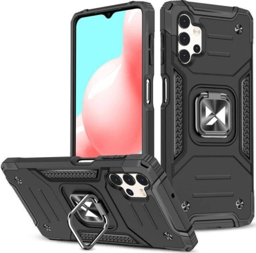 Ring Armor Armored Hybrid Deksel + Magnetisk Holder For Samsung Galaxy A13 5G Black